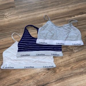 Bundle of 3 Calvin Klein Bralettes *2 XL’s, 1 L*